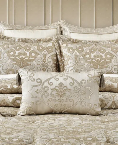 J Queen New York Amaretto Boudoir Decorative Pillow, 14" X 22" In Gray