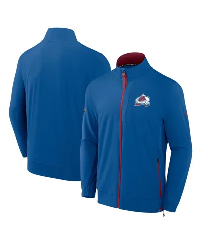 Fanatics Men's Blue Colorado Avalanche Authentic Pro Rink Coaches Full-zip Jacket In Blue