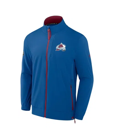 Fanatics Men's Blue Colorado Avalanche Authentic Pro Rink Coaches Full-zip Jacket In Blue