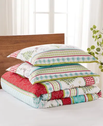 Levtex Home Merry And Bright Comet And Cupid Reversible 3-pc. Duvet Cover Set, King In Multi