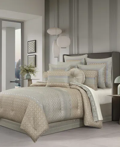 J Queen New York Alaro Embossed 4-pc. Comforter Set, King In Blue