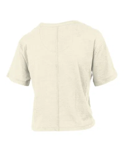 Pressbox Women's Cream Tennessee Volunteers Buckler Vintage Cropped T-shirt In White