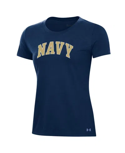 Under Armour Navy Navy Midshipmen Essentials 2-hit Performance T-shirt In Blue