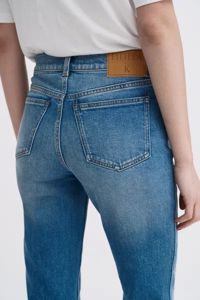 Filippa K Stacked Bootcut Jeans In Blue