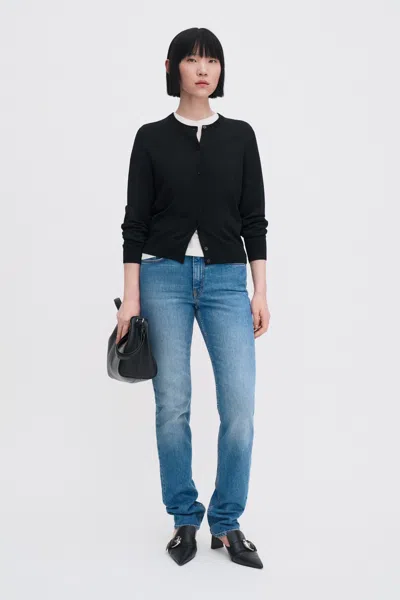 Filippa K Merino Short Cardigan In Black
