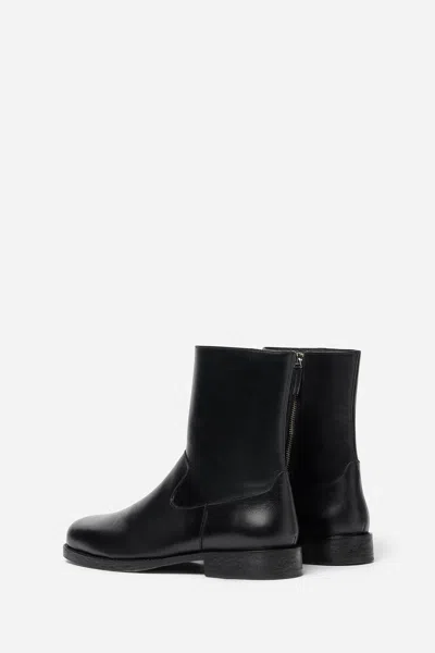 Filippa K Leather Ankle Boot In Black