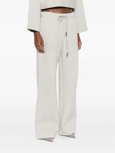 Jean Paul Gaultier Drawstring-cuffed Track Pants In Gray