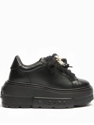 Casadei Nexus Platform Sneakers In Black