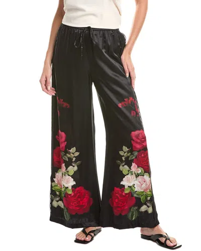 Johnny Was Frankie Easy Silk-blend Pant In Black