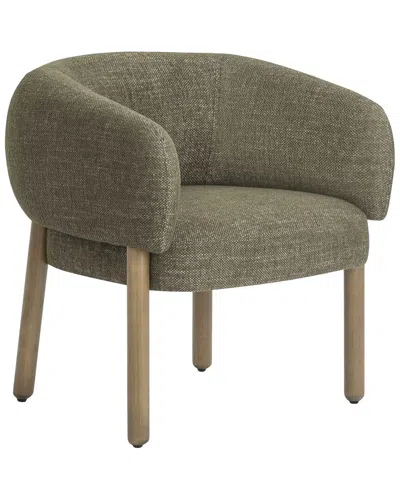 Tov Furniture Foxy Performance Textured Fabric Accent Chair In Green