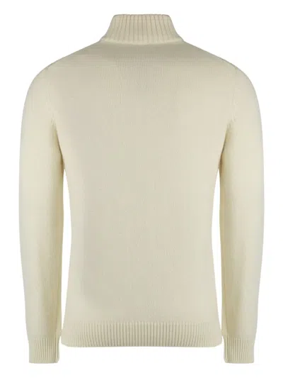 Moorer Denis Cashmere Turtleneck Pullover In White
