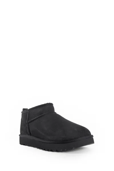 Ugg Classic Ultra Mini Suede Boots For Woman In Black