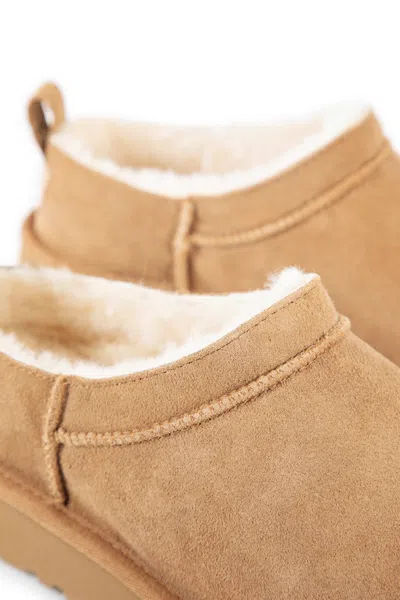 Ugg W Classic Micro Boots Beige In Brown