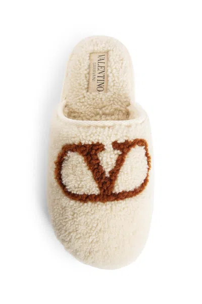 Valentino Garavani Ta Chambre Leather Slippers In Multi