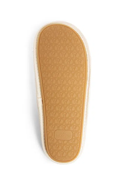 Valentino Garavani Ta Chambre Leather Slippers In Multi