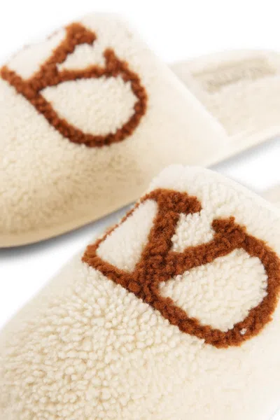 Valentino Garavani Ta Chambre Leather Slippers In Multi