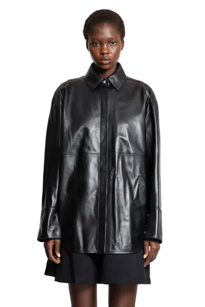 Loewe Lambskin Shirt In Black