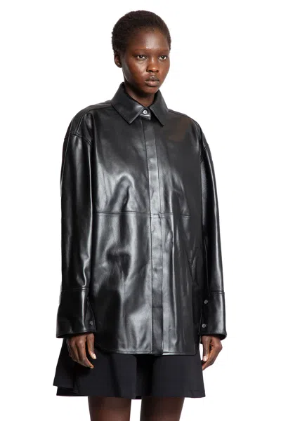 Loewe Lambskin Shirt In Black
