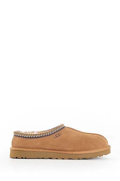 Ugg Soft Suede Slip-on Loafers With Zigzag Stitch Detail In Brown