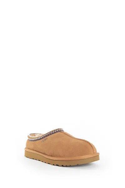 Ugg Soft Suede Slip-on Loafers With Zigzag Stitch Detail In Brown