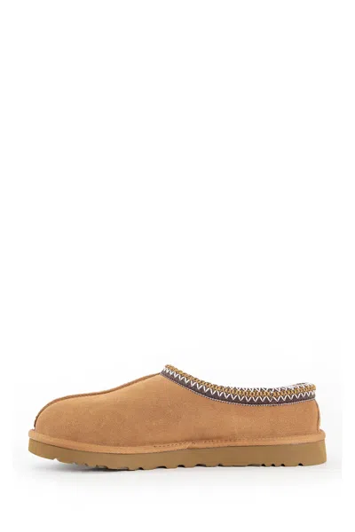 Ugg Soft Suede Slip-on Loafers With Zigzag Stitch Detail In Brown