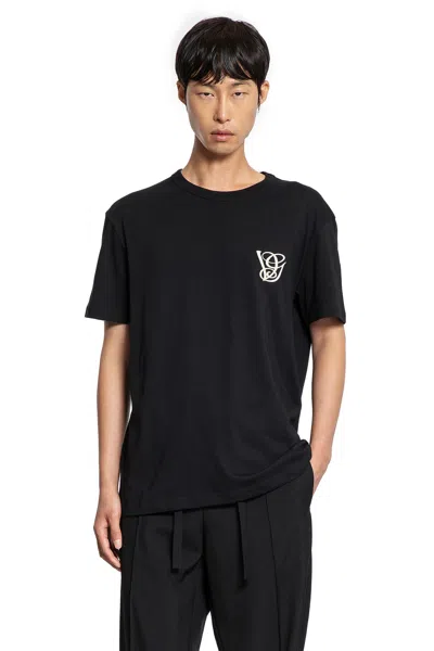 Valentino Cotton T-shirt With Vg Patch In Black