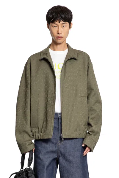 Gucci Gg Supreme Jacket In Green