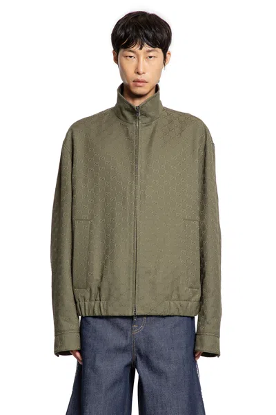 Gucci Gg Supreme Jacket In Green