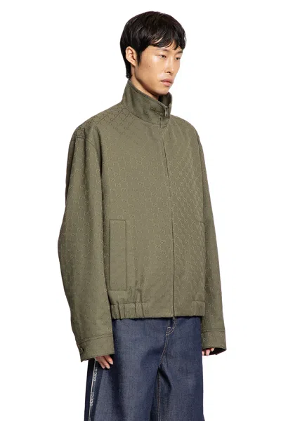 Gucci Gg Supreme Jacket In Green