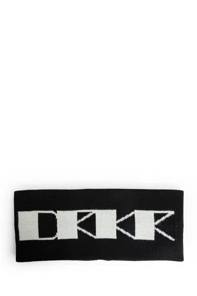 Rick Owens Drkshdw Fascia Per Capelli Concordians In Maglia Di Cotone In Black