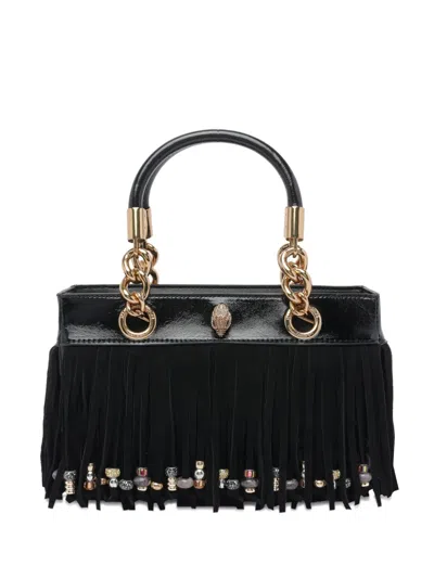Kurt Geiger Fringe-embellished Chain-handle Tote Bag In Black