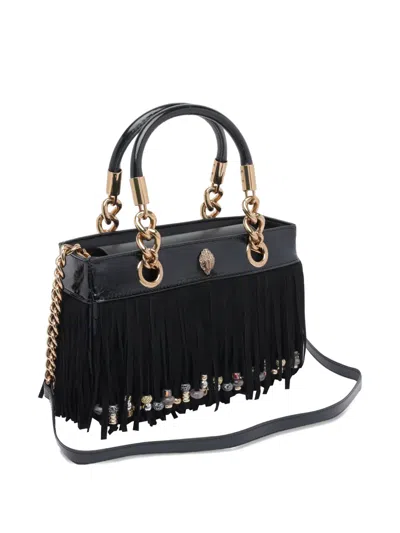 Kurt Geiger Fringe-embellished Chain-handle Tote Bag In Black