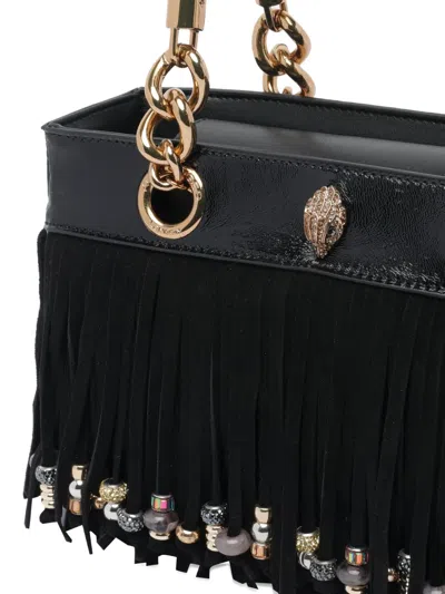 Kurt Geiger Fringe-embellished Chain-handle Tote Bag In Black