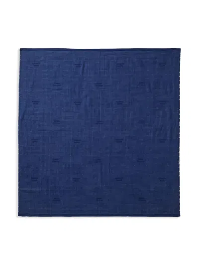 Miki House Check-pattern Cotton Blanket In Blue