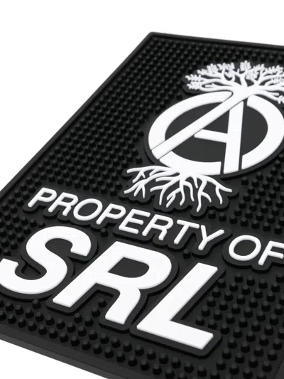 Neighborhood Slogan-embellished Doormat In Black