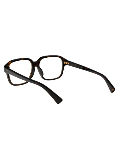 Bottega Veneta Havana Acetate Optical Glasses In Brown