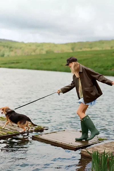 Pilcro Sofia Faux-leather Long Bomber Jacket In Multi