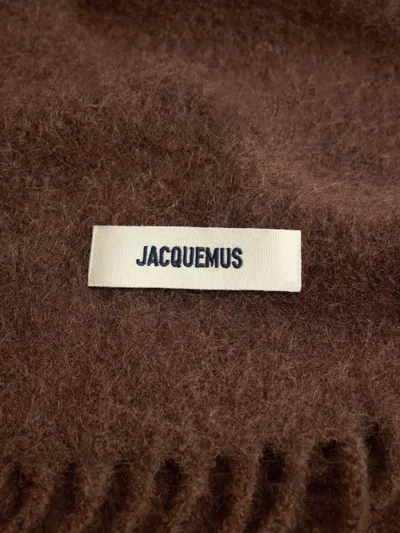 Jacquemus Wool Blend Scarf Scarves And Foulards Brown