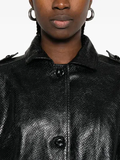 Blazé Milano Blaze Milano Ares Charlie Leather Bomber Jacket In Black