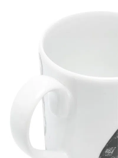 Fornasetti High Fidelity Quadrettato Mug (11.5cm X 8cm) In White