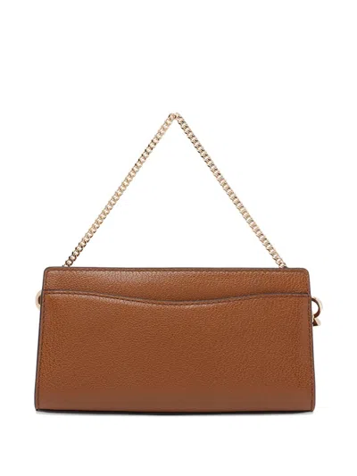 Michael Michael Kors Padlock Chain Shoulder Bag In Brown