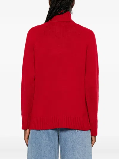 Zadig & Voltaire High-neck Button-detail Sweater In Red