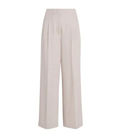 Iris Von Arnim Wool Laine Uni Trousers In Neutral