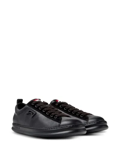 Camper Runner Lace-up Leather Sneakers In Black