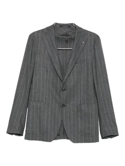 Tagliatore Notched-lapels Suit In Gray