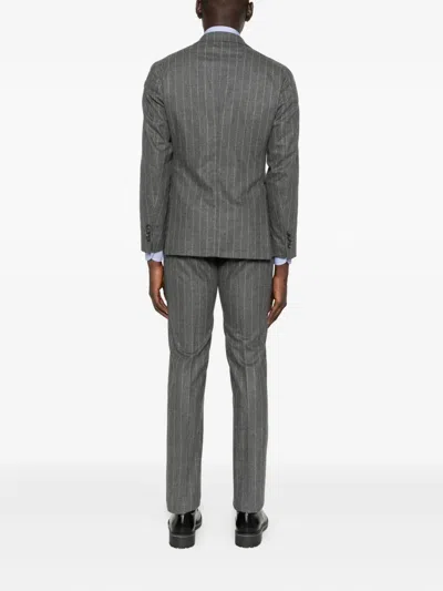 Tagliatore Notched-lapels Suit In Gray