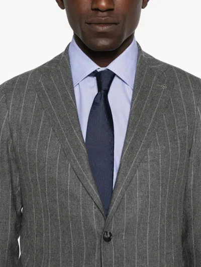 Tagliatore Notched-lapels Suit In Gray