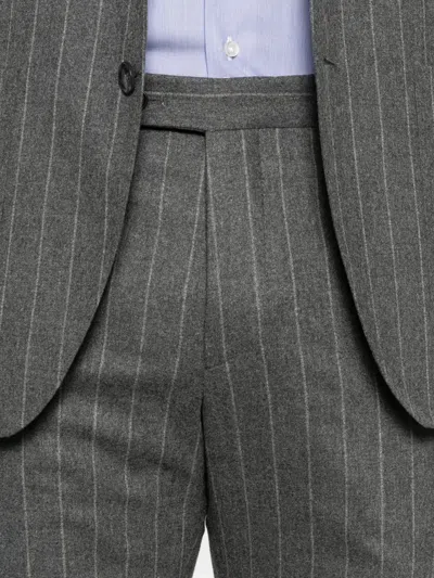 Tagliatore Notched-lapels Suit In Gray