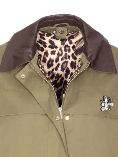 Liu •jo Crystal-embellished Jacket In Green