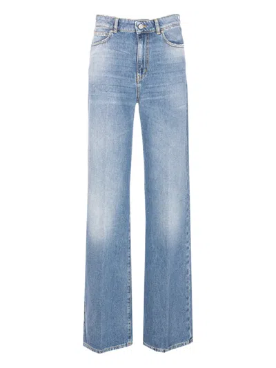 True Avenue Patch-pocket Jeans In Blue